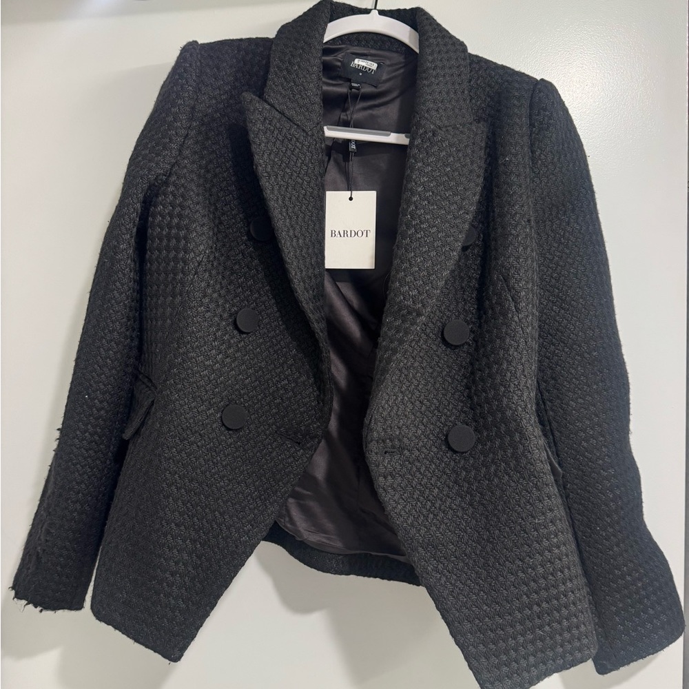 Bardot Charcoal Textured Blazer